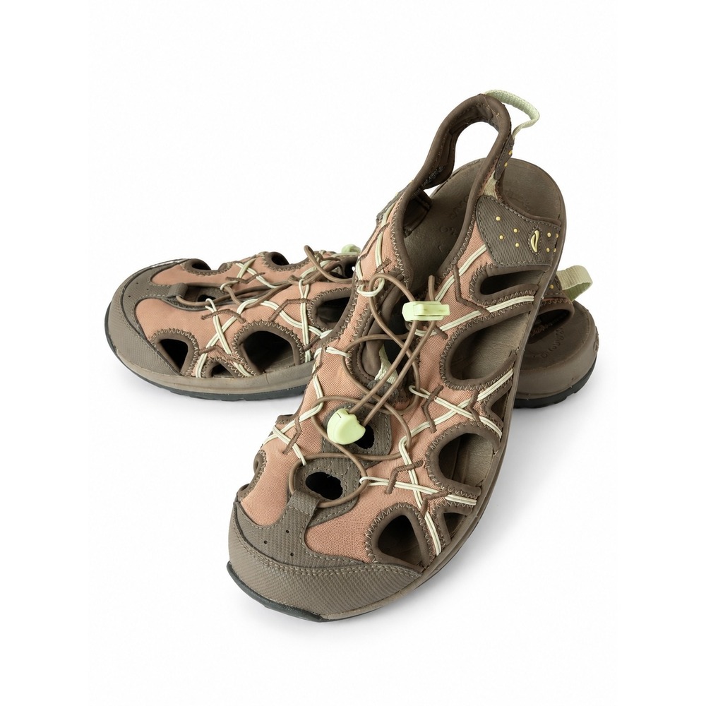 ABEO Women's Size 10M B.I.O.system Brown Pink Sport Hiking Sandals Bungee